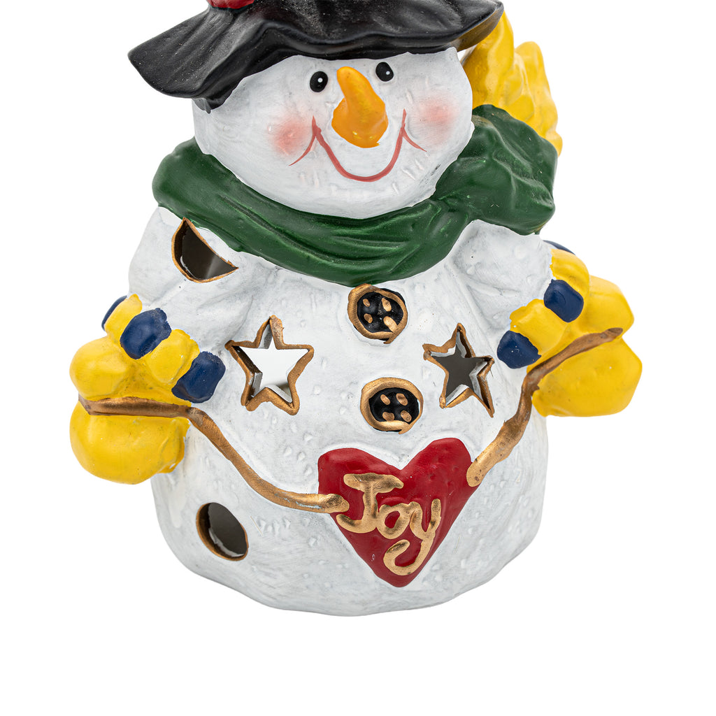 Artmark Chicago Snowman Tealight Luminary - Joy Heart