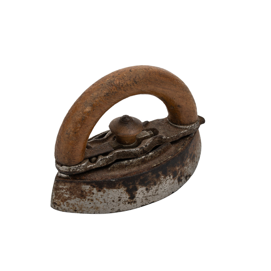Mrs. Potts Patent Sad Iron - Cast Iron Wood Handle