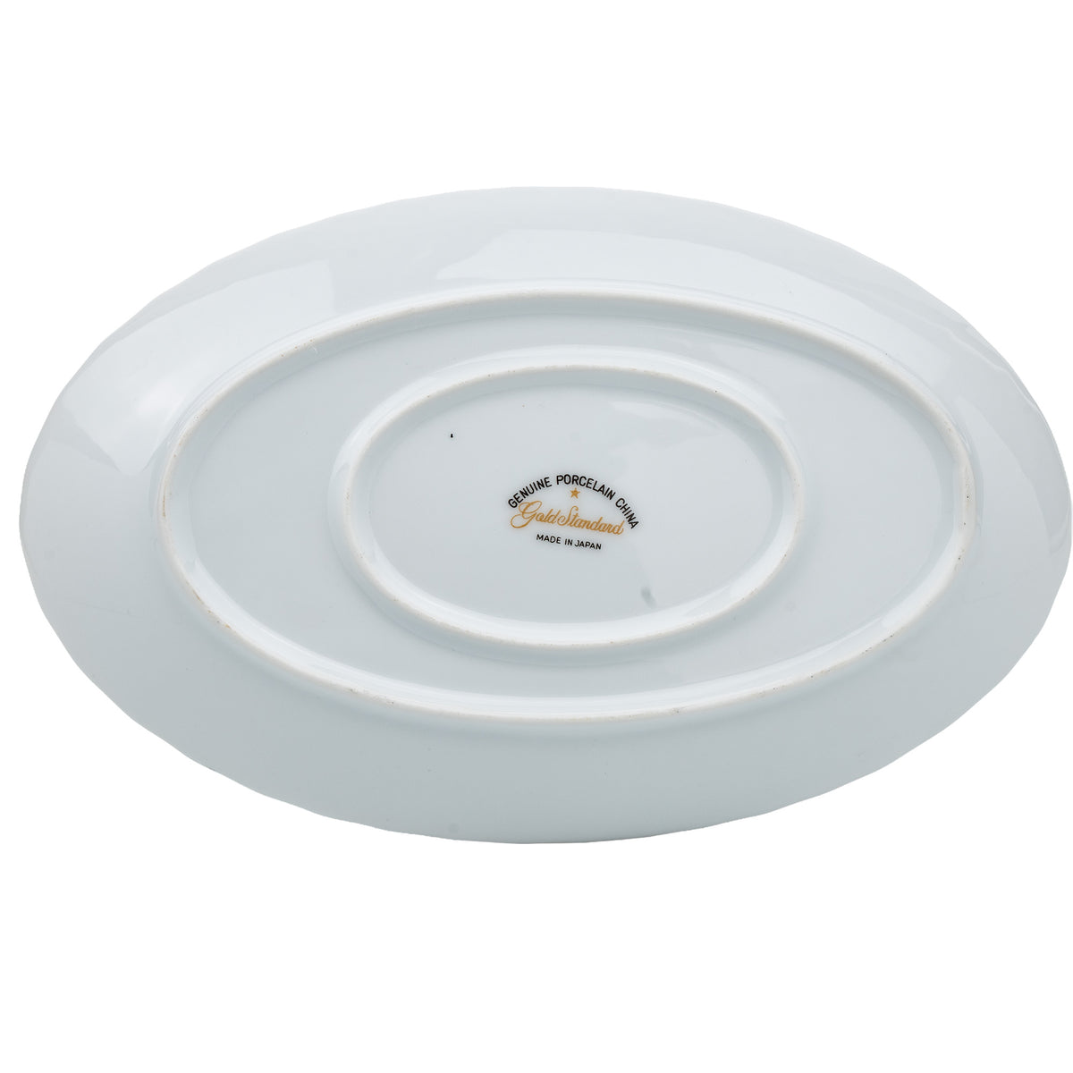 Gold Standard Porcelain Gravy Boat with Underplate - Scalloped Rim