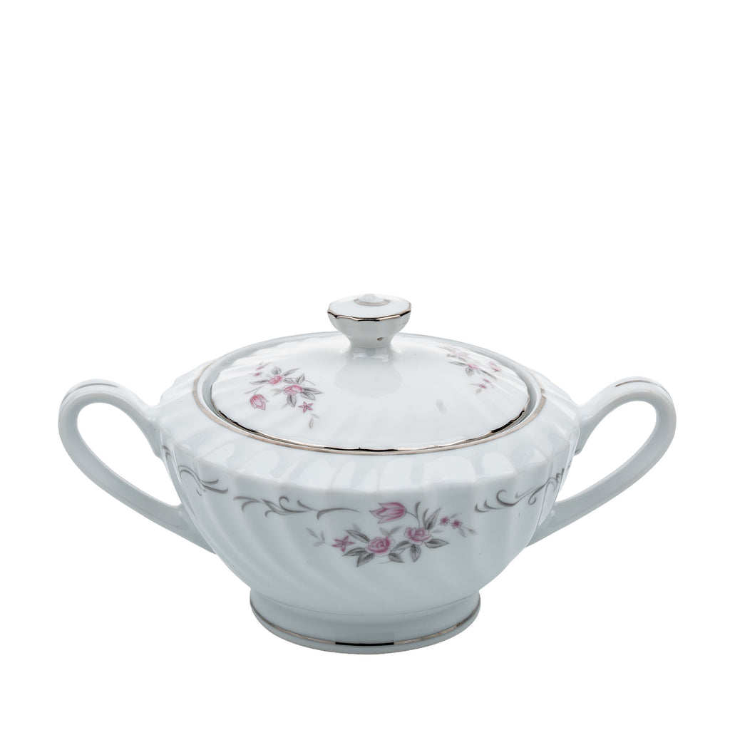 Gold Standard Porcelain Creamer & Covered Sugar Bowl Set - Pink Rose