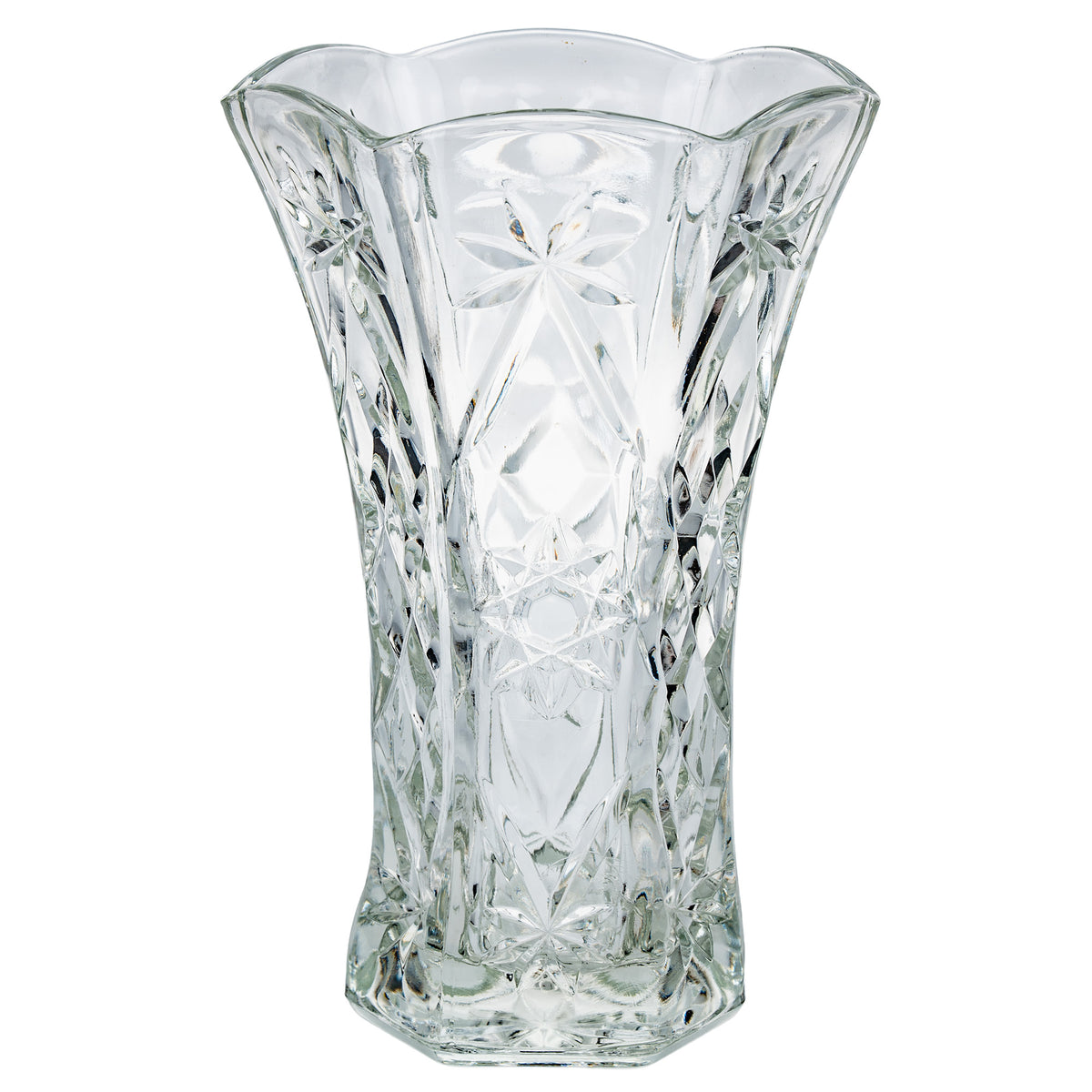 Anchor Hocking Early American Prescut Flared Vase - Starburst Cut