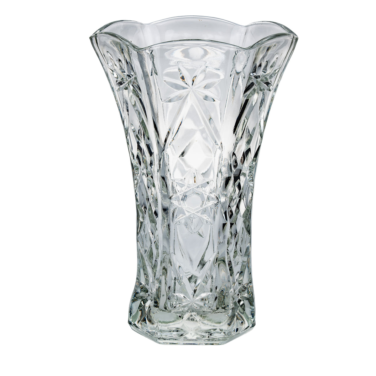 Anchor Hocking Early American Prescut Flared Vase - Starburst Cut