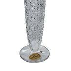 Leonard West Germany 24% Lead Crystal Vase - Tall Faceted Tapered