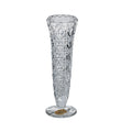 Leonard West Germany 24% Lead Crystal Vase - Tall Faceted Tapered