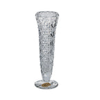 Leonard West Germany 24% Lead Crystal Vase - Tall Faceted Tapered