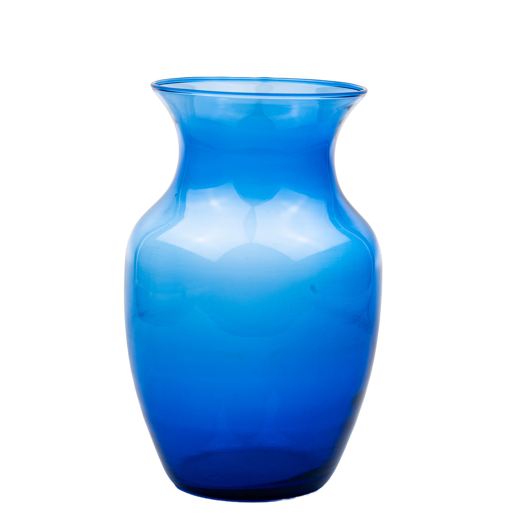 Cobalt Blue Glass Vase - Flared Rim Accent