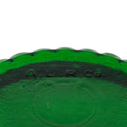 A.L.R. Co. Emerald Green Ribbed Glass Planter Bowl - Scalloped Rim