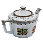 Fred Roberts Fat Lava Teapot - Pink and Green Florals