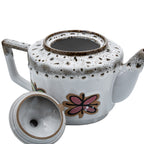 Fred Roberts Fat Lava Teapot - Pink and Green Florals