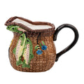 Wang's Fishing Creel and Trout Ceramic Pitcher - Molded Basketweave