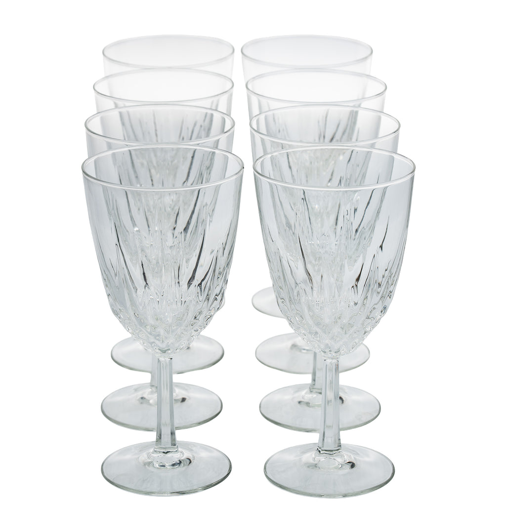 Cristal D'Arques - Durand Diamant Wine / Water Goblets - Set of Eight
