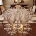 Cristal D'Arques - Durand Diamant Wine / Water Goblets - Set of Eight