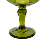 Indiana Glass Teardrop Olive-Green Pedestal Compote - Scalloped Rim