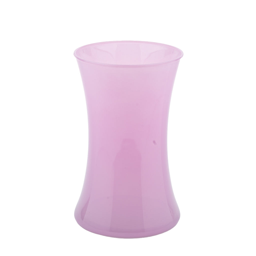 Pink Hourglass-Shaped Vase - Flared Rim and Base