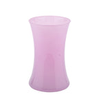 Pink Hourglass-Shaped Vase - Flared Rim and Base