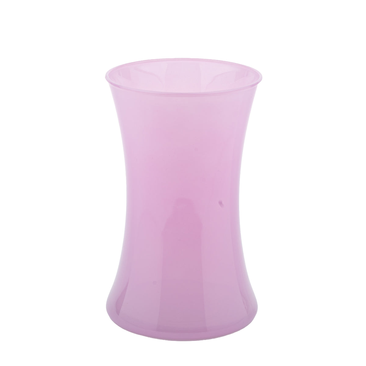Pink Hourglass-Shaped Vase - Flared Rim and Base