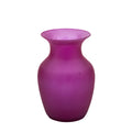 Purple Frosted-Finish Vase with Flared Rim - Bulbous Form