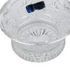 Crystal Clear Industries Floral-Decorated Lead Crystal Bowl - Fluted