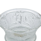 Crystal Clear Industries Floral-Decorated Lead Crystal Bowl - Fluted