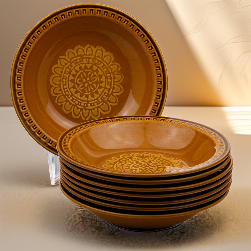 Fuji Festive Stone Tampico 1904 Rimmed Bowls - Set of 8