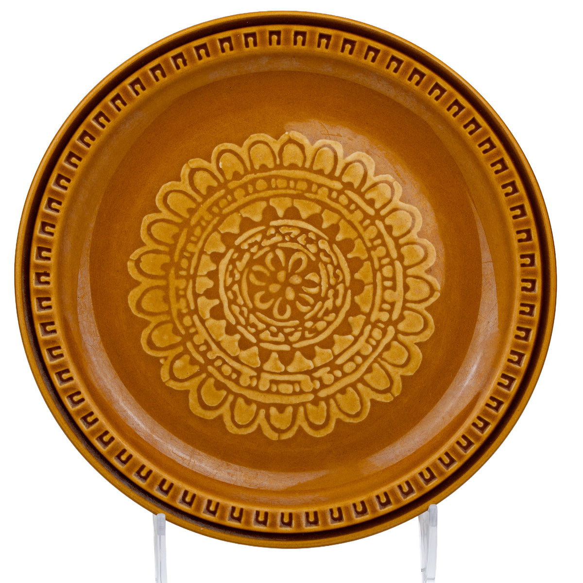 Fuji Festive Stone Tampico 1904 Plate - Floral Medallion
