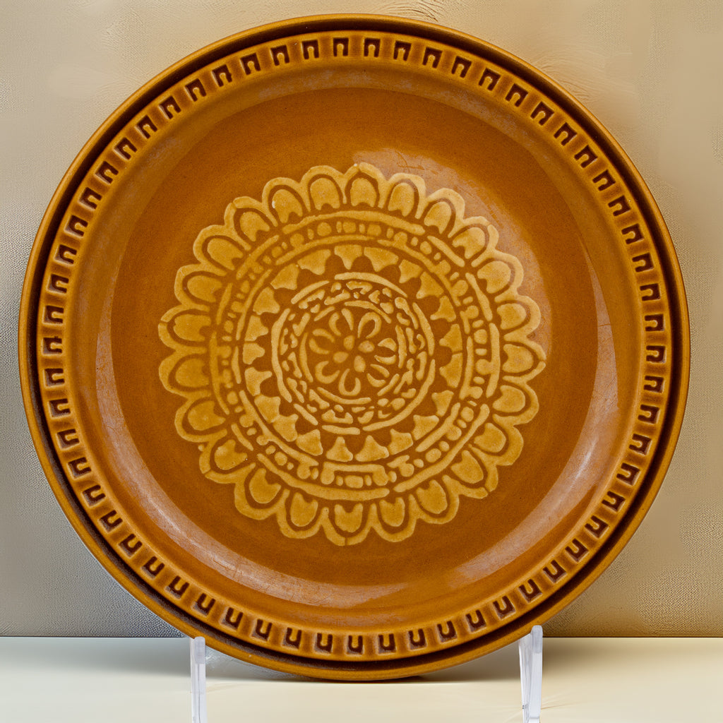 Fuji Festive Stone Tampico 1904 Plate - Floral Medallion