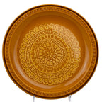 Fuji Festive Stone Tampico 1904 Plate Set - Molded Geometric Rim