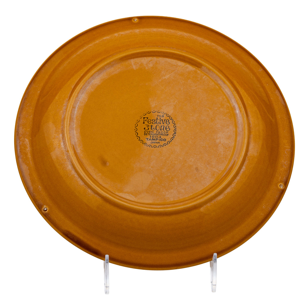 Fuji Festive Stone Tampico 1904 Plate Set - Molded Geometric Rim