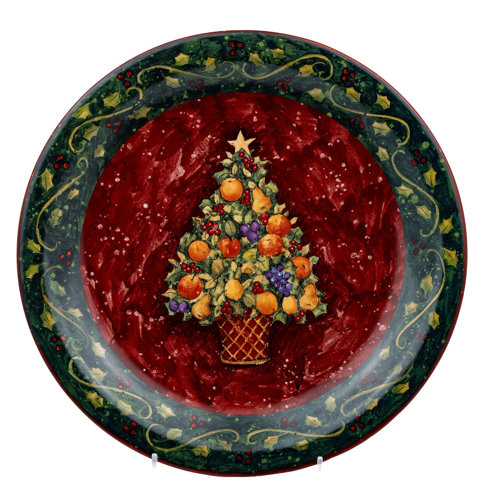 Susan Winget Christmas Fruit-Tree Plate - Certified International