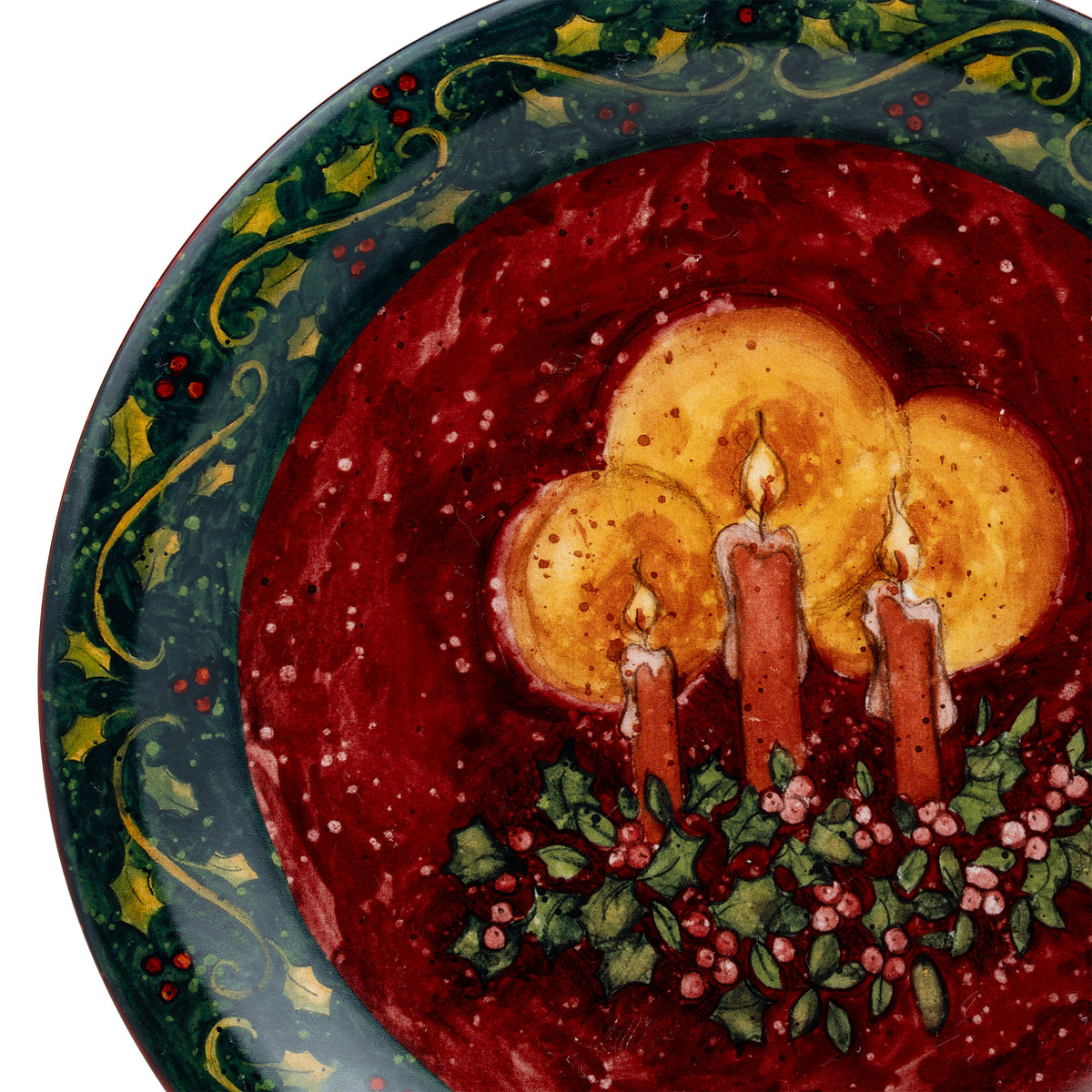 Certified International Home for the Holidays Plate - Three Candles