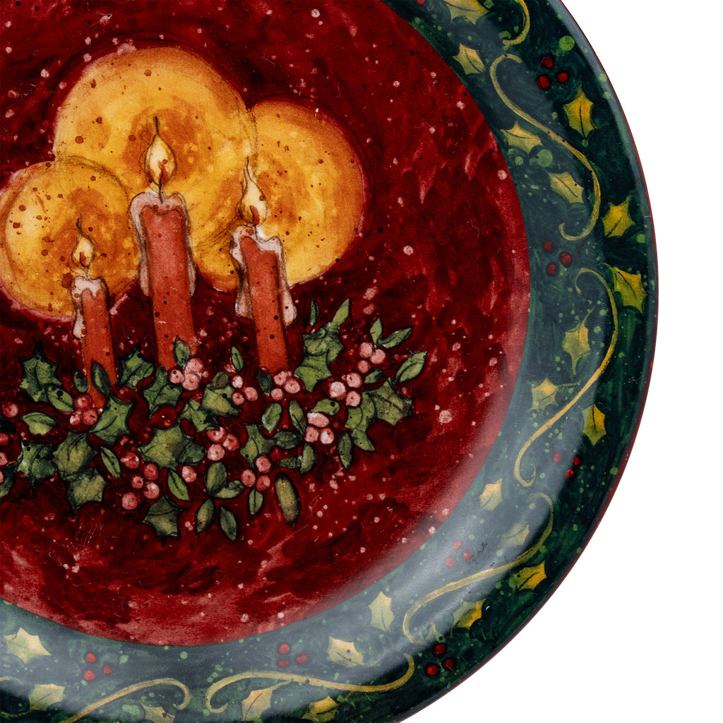 Certified International Home for the Holidays Plate - Three Candles