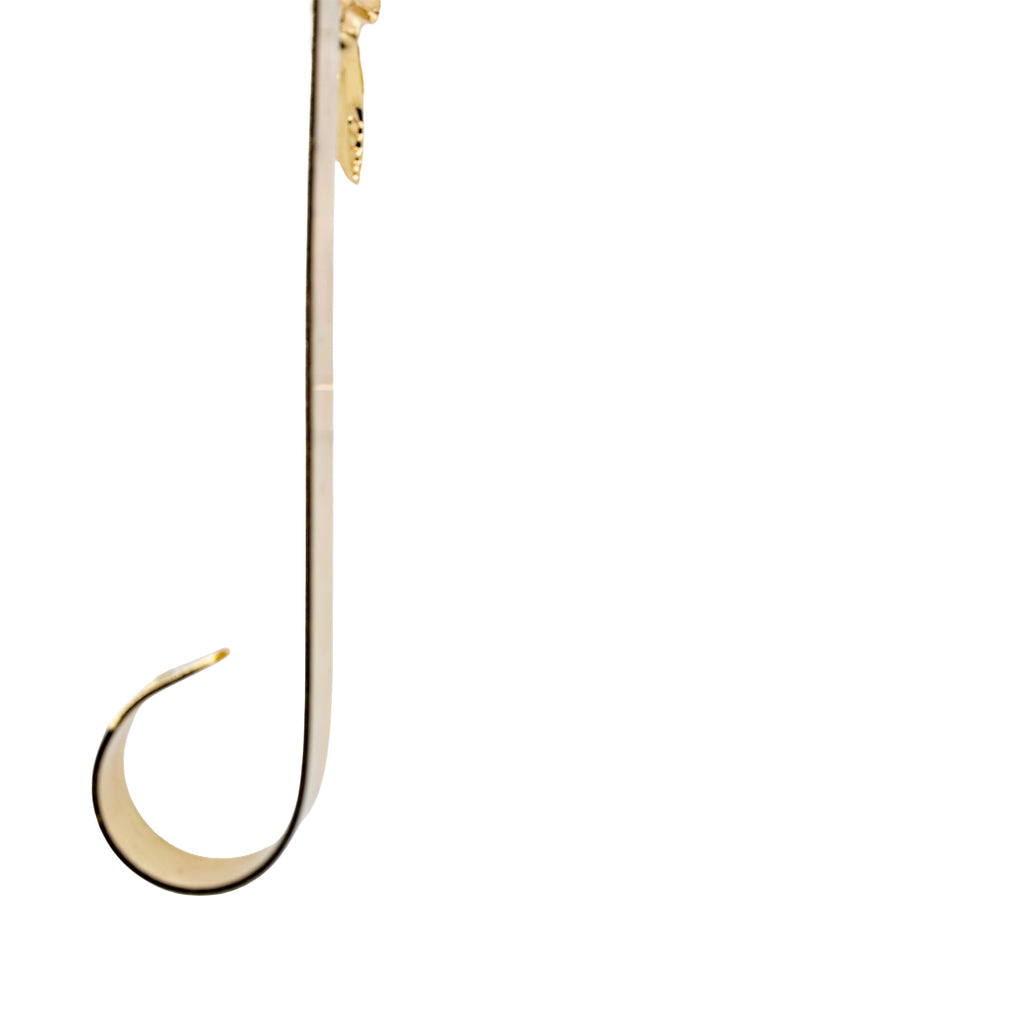 Gold-Tone Cherub Musician Over-the-Door Wreath Hanger - Winged Relief