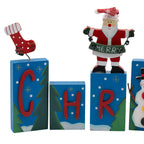 Merry Christmas Tabletop Block Decoration - Montgomery Ward Collection