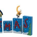 Merry Christmas Tabletop Block Decoration - Montgomery Ward Collection