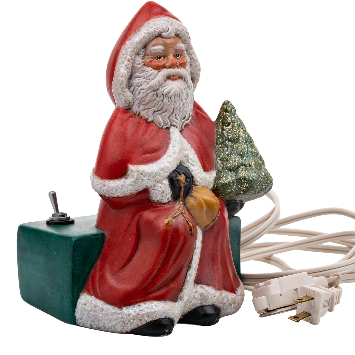 Santa Claus Figurine - Toggle Switch and Extension Cord