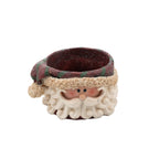 Crazy Mountain Santa Tea Light Holders - Striped Hats, Pair