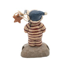 Crazy Mountain Christmas Child Figurine - Striped Pajamas and Star Tag