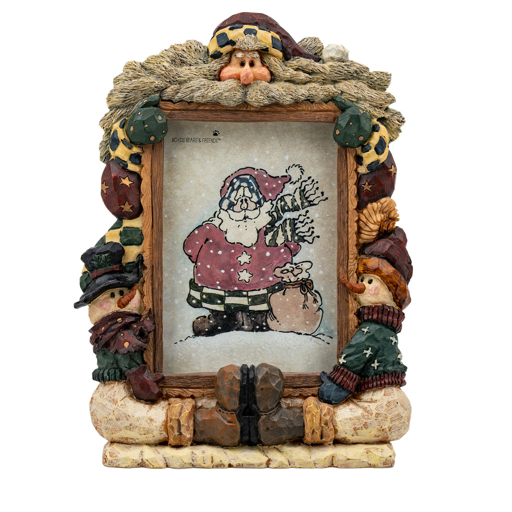 Boyds Bears & Friends Santa's Frame Shop - Santa & Snowmen Frame