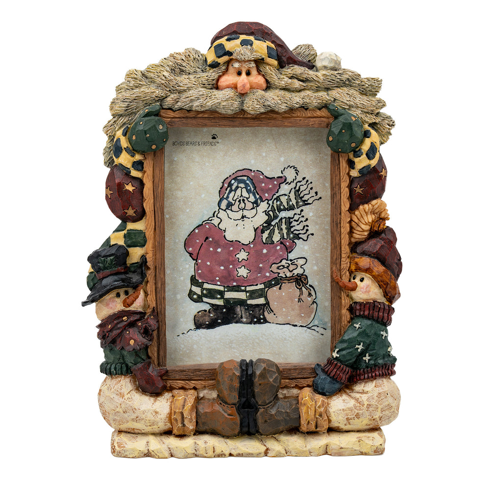 Boyds Bears & Friends Santa's Frame Shop - Santa & Snowmen Frame