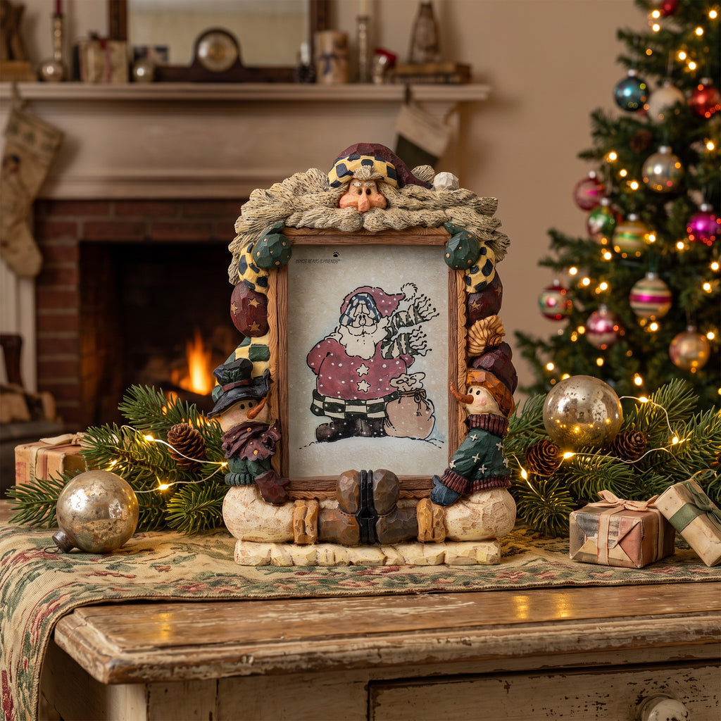Boyds Bears & Friends Santa's Frame Shop - Santa & Snowmen Frame