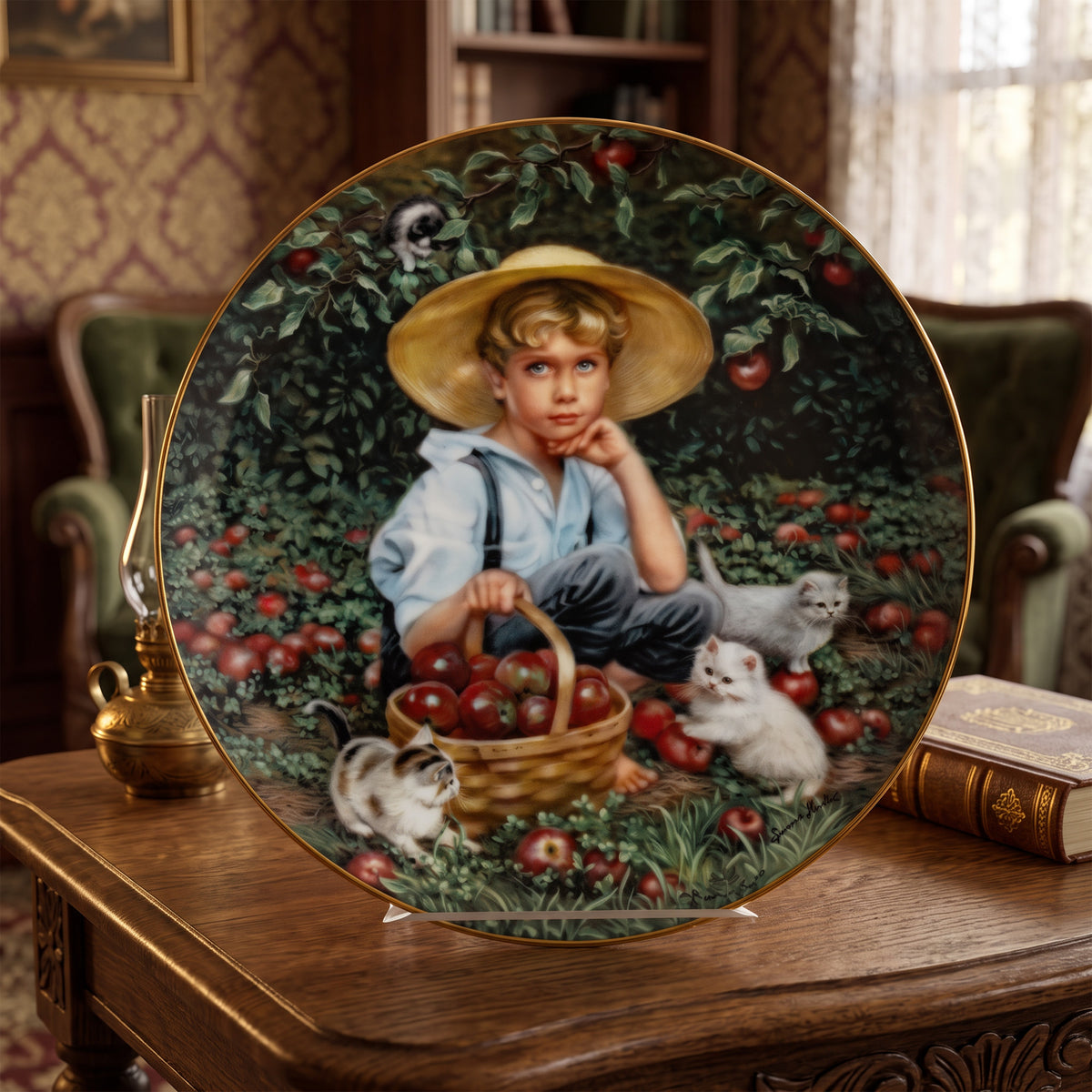 Under the Apple Tree by Sandra Kuck - Reco Collector Plate