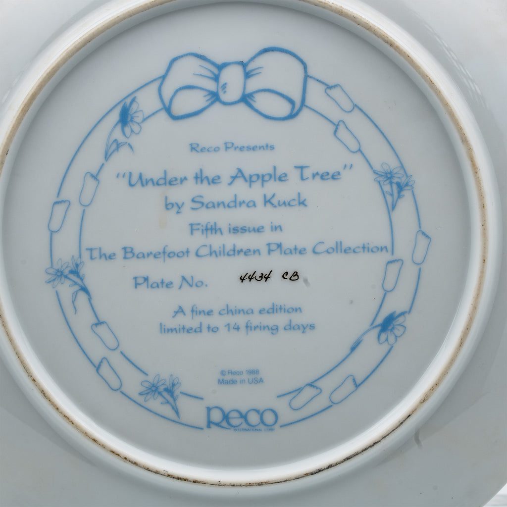 Under the Apple Tree by Sandra Kuck - Reco Collector Plate