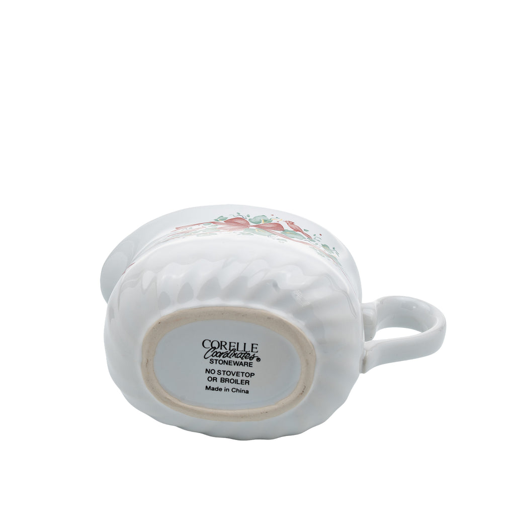 Corelle Coordinates Callaway Holiday Gravy Boat With Underplate