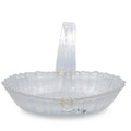 Mikasa Winter Dreams Oval Glass Basket - Frosted Woodland Scene