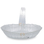 Mikasa Winter Dreams Oval Glass Basket - Frosted Woodland Scene