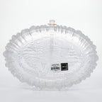 Mikasa Winter Dreams Oval Glass Basket - Frosted Woodland Scene