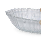 Mikasa Winter Dreams Oval Glass Basket - Frosted Woodland Scene