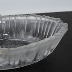 Mikasa Winter Dreams Oval Glass Basket - Frosted Woodland Scene