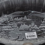 Mikasa Winter Dreams Oval Glass Basket - Frosted Woodland Scene