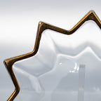 Mikasa Clear Glass Star-Shaped Serving Platter - Gold-Tone Rim
